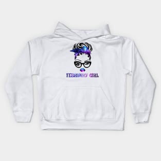 February Girl Galaxy Kids Hoodie